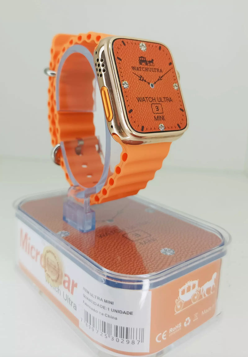 Smartwatch 8 Ultra Laranja Microwear mini 3